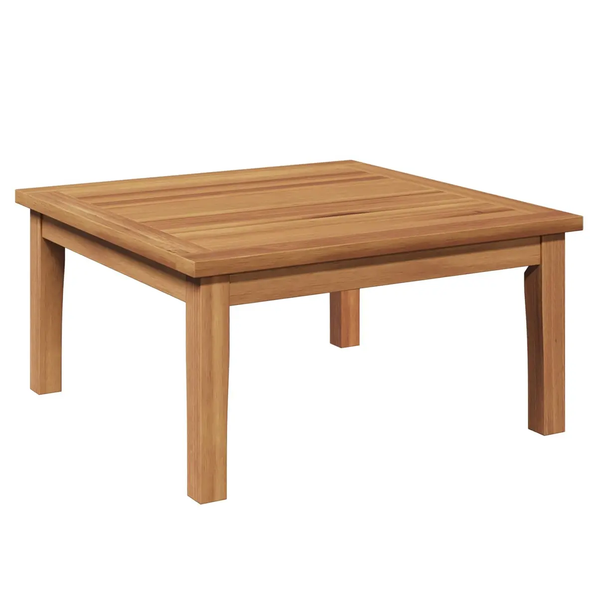 Rectangular Outdoor Furniture Set Solid Teak Wood Brown for Garden Patio