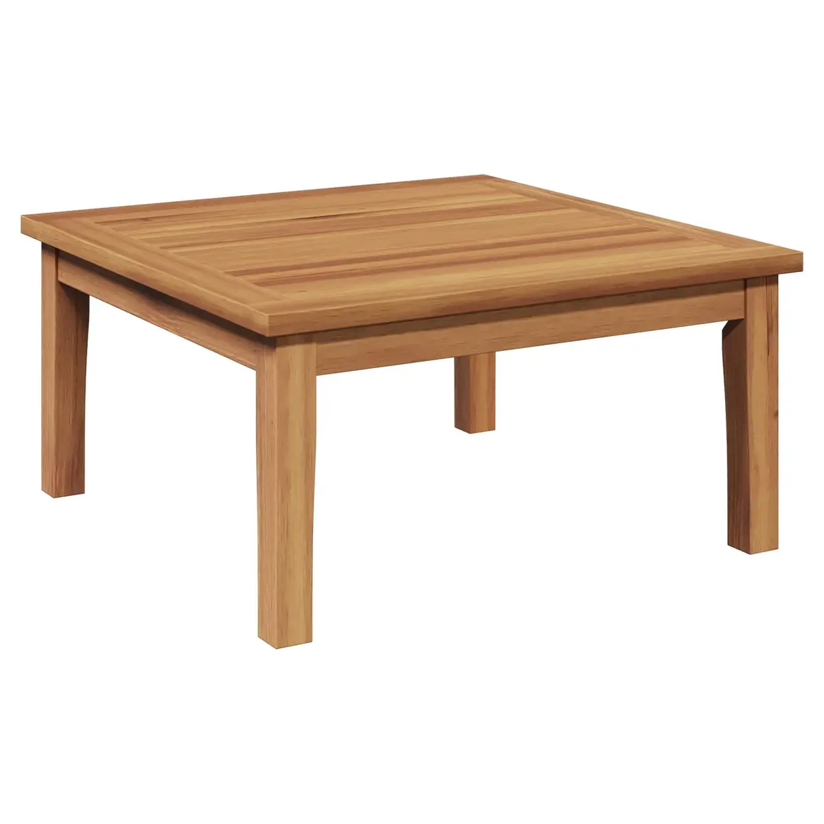 Rectangular Outdoor Furniture Set Solid Teak Wood Brown for Garden Patio