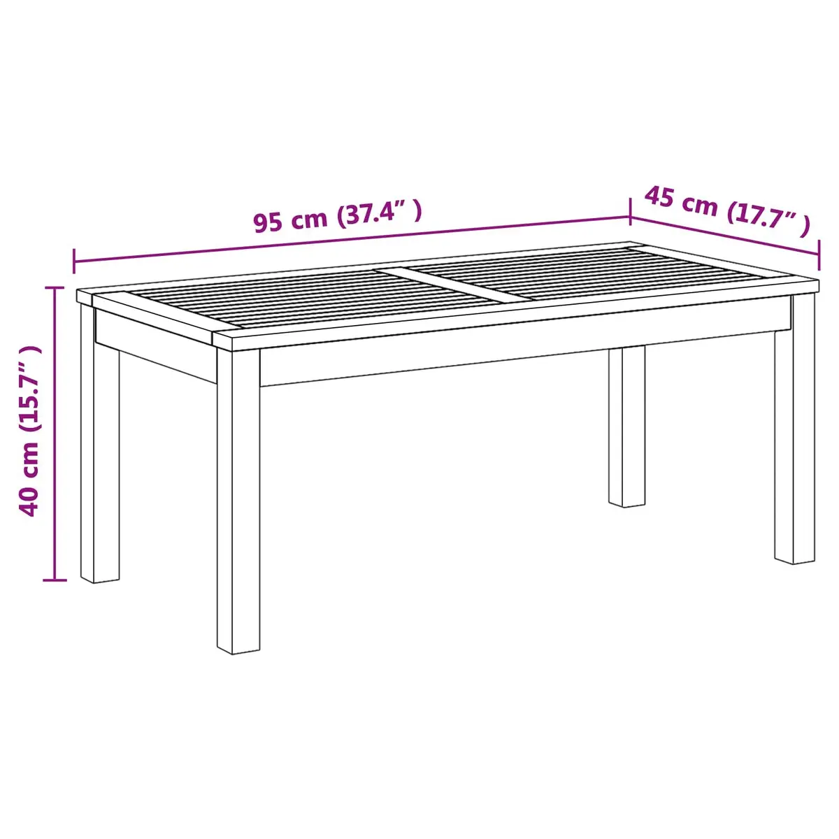 Outdoor Table for Patio and Garden Use