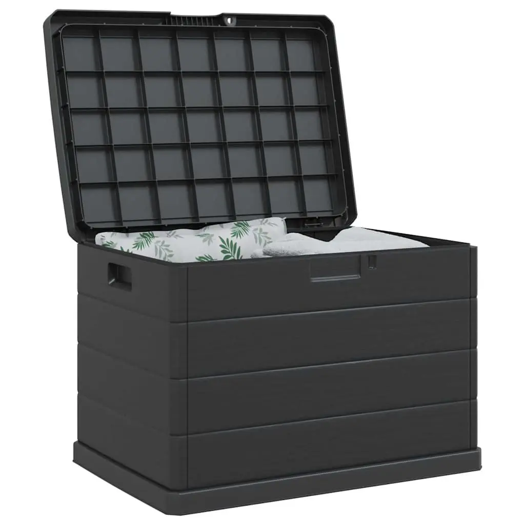 Garden Storage Box Anthracite 77.5 x 54.5 x 53 cm Outdoor Indoor Organiser