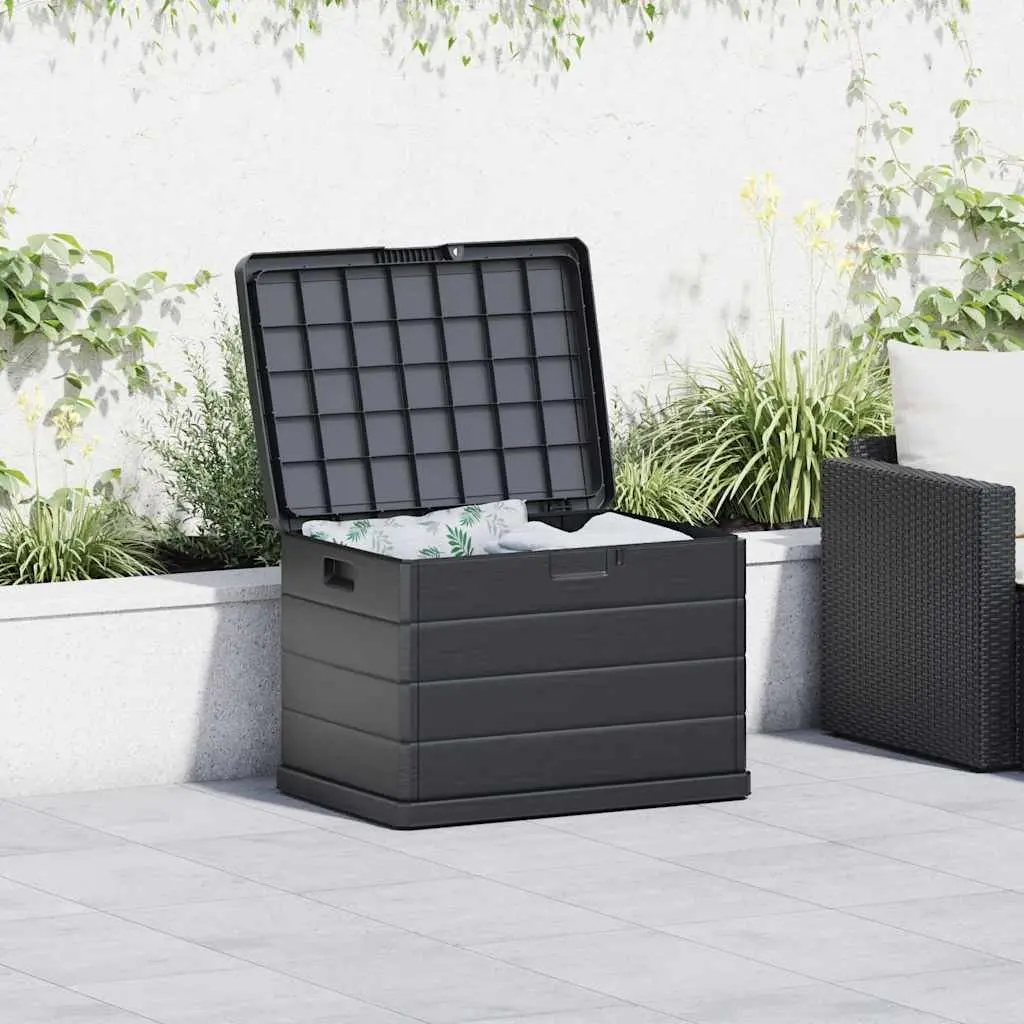 Garden Storage Box Anthracite 77.5 x 54.5 x 53 cm Outdoor Indoor Organiser