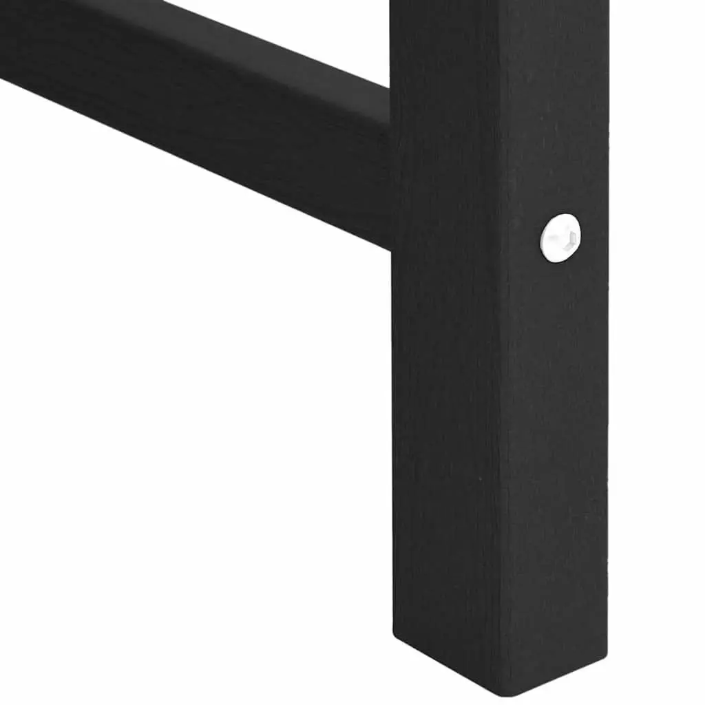 Outdoor Dining Chair High-density Polyethylene 65.5 x 59 x 88 cm Black 2 Piece Set