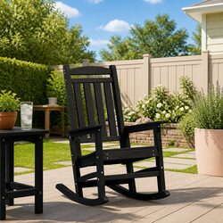 Practical Black Rocking Chair for Your Outdoor Needs