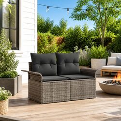 Practical Grey Garden Sofa for Outdoor Living Spaces