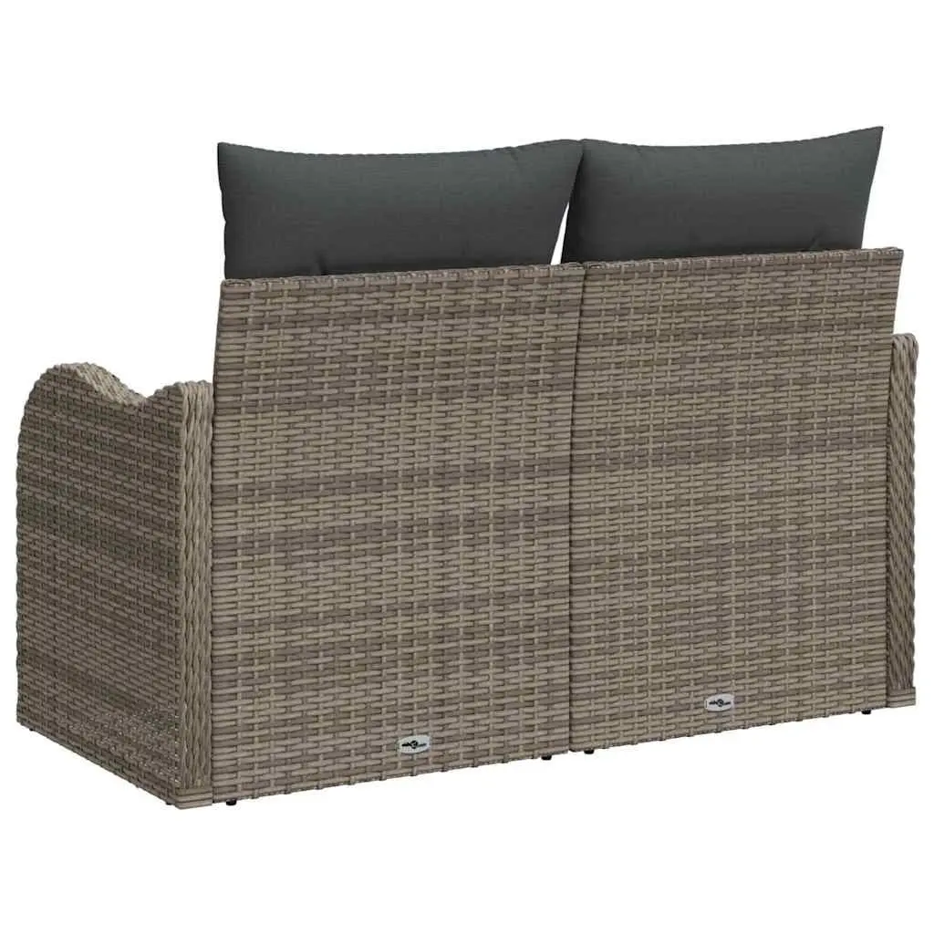 Grey Rattan Sofa for Outdoor Use