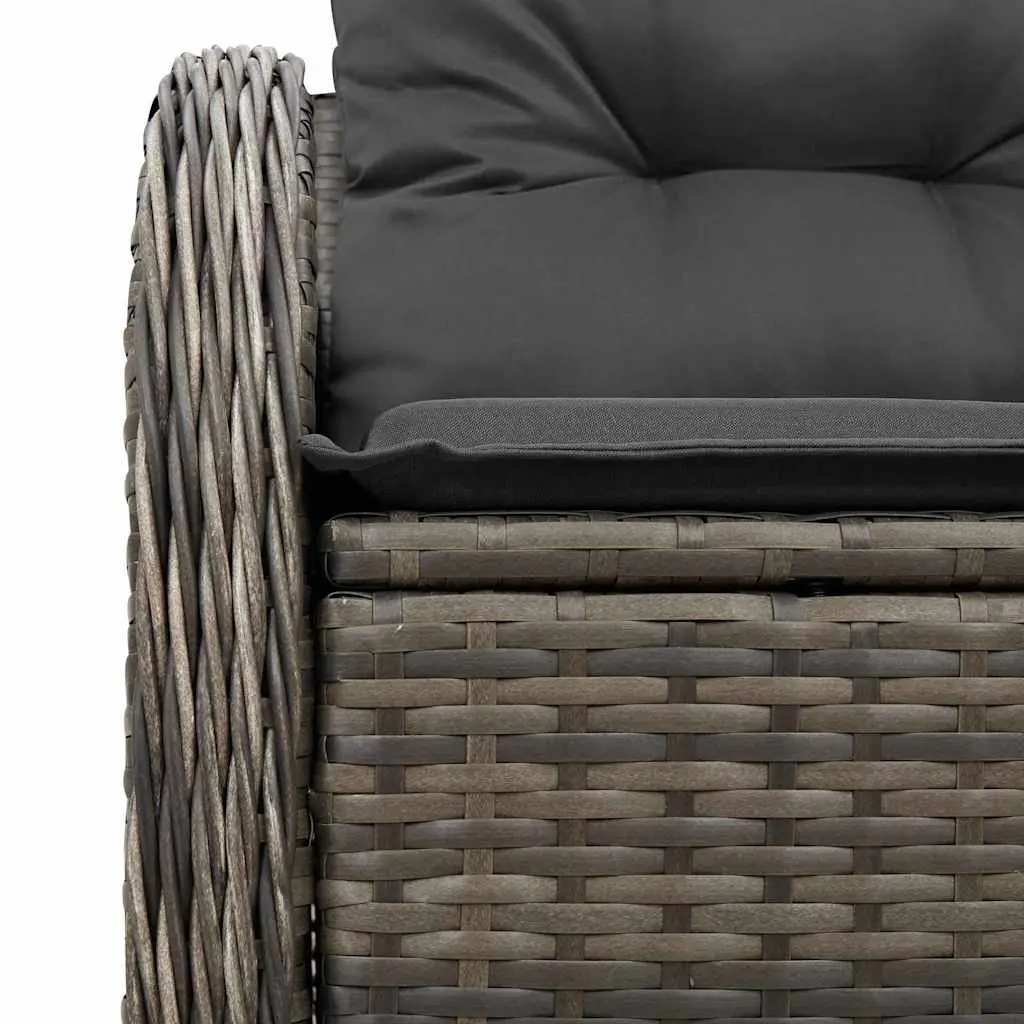 Grey Rattan Sofa for Outdoor Use
