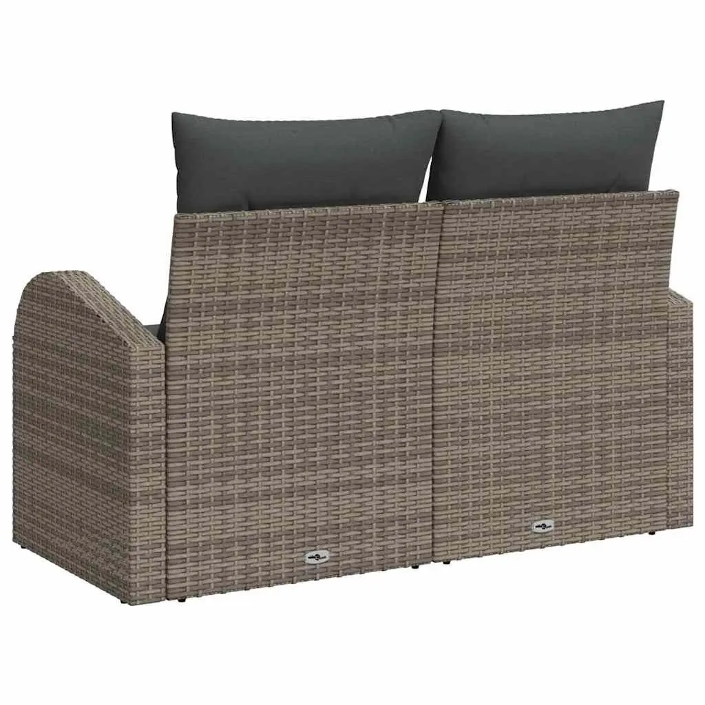 Garden Sofa Outdoor Seating Grey Poly Rattan Modern Lounge Patio Furniture