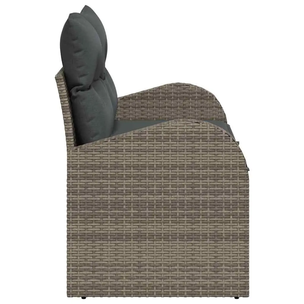 Garden Sofa Outdoor Seating Grey Poly Rattan Modern Lounge Patio Furniture