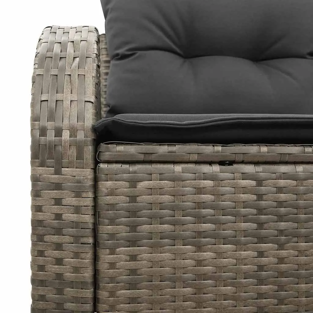 Garden Sofa Outdoor Seating Grey Poly Rattan Modern Lounge Patio Furniture