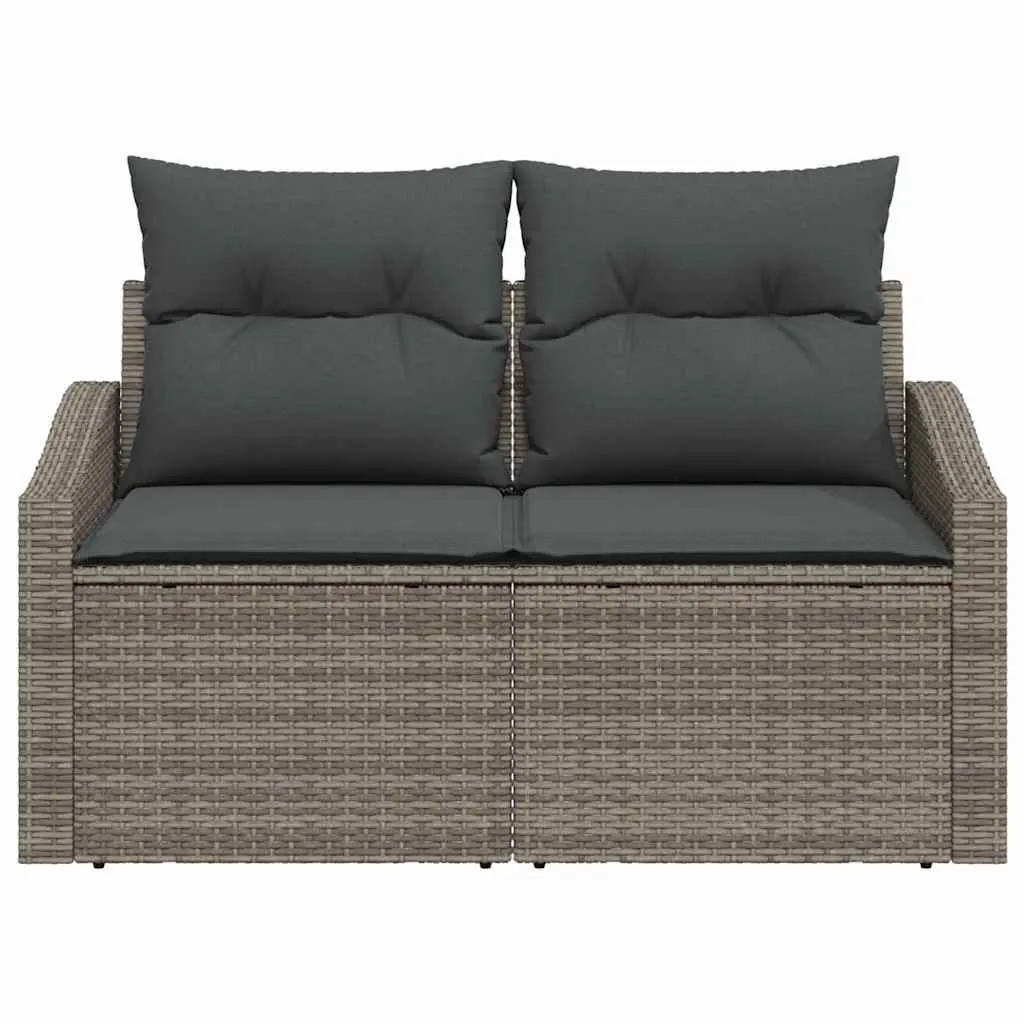 Outdoor Garden Sofa Modular Grey Poly Rattan Patio Seating Furniture with