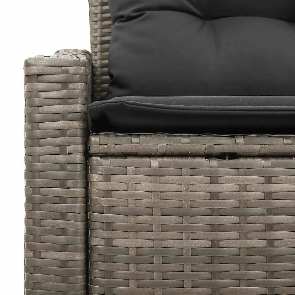 Outdoor Garden Sofa Modular Grey Poly Rattan Patio Seating Furniture with