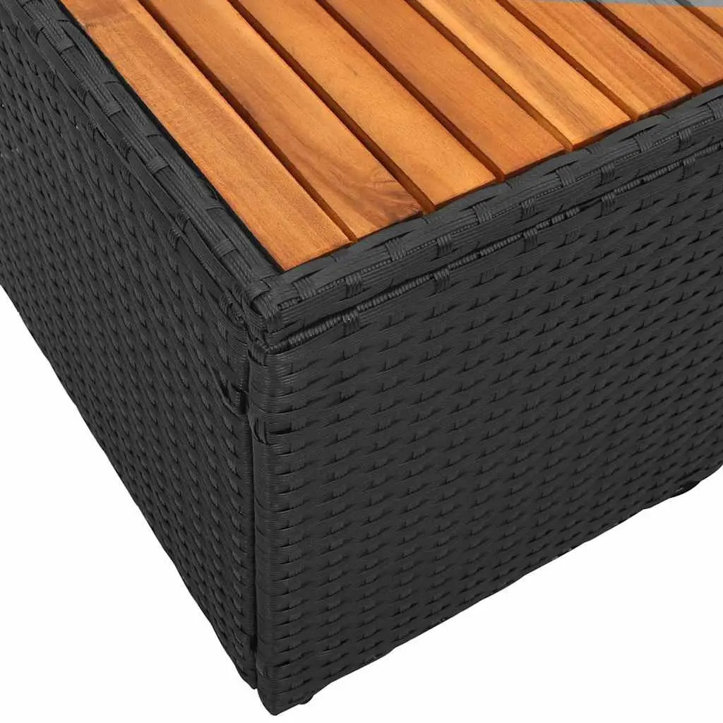 Outdoor Garden Sofa Poly Rattan 2-Seater Black