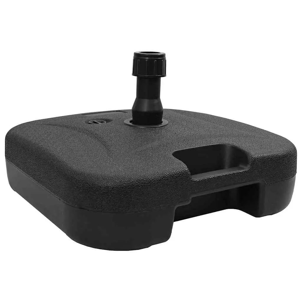 Parasol Base Rectangular High-density Polyethylene 45 x 45 x 29.5 cm Black