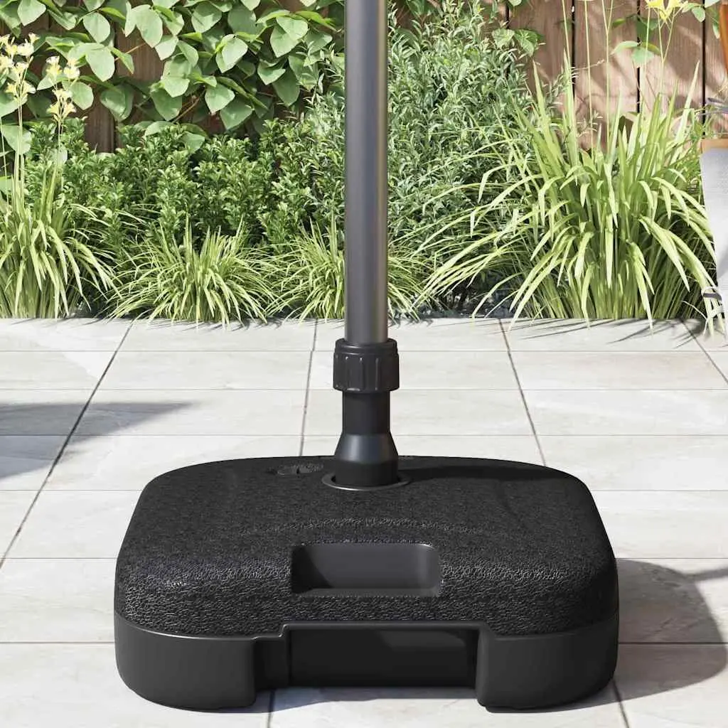 Parasol Base Rectangular High-density Polyethylene 45 x 45 x 29.5 cm Black