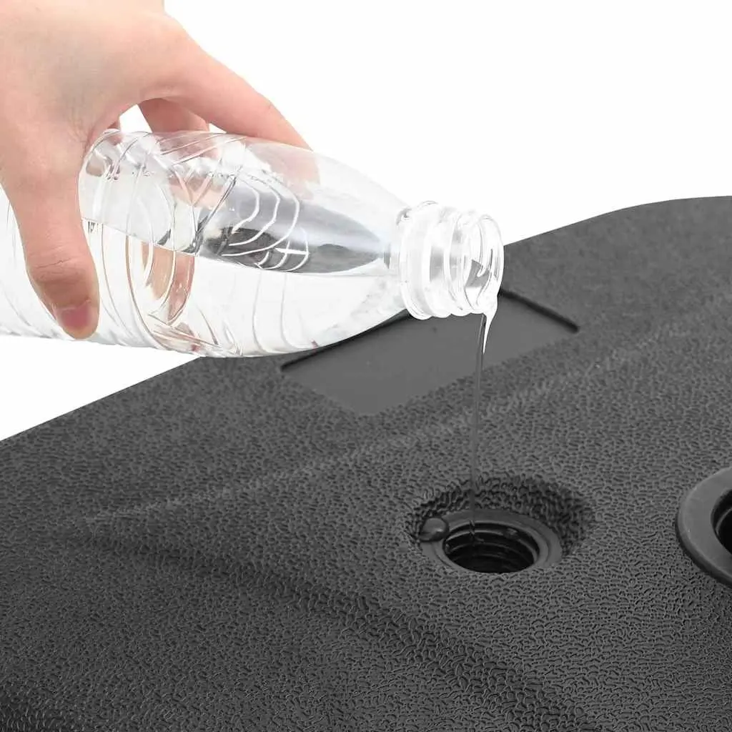 Parasol Base Rectangular High-density Polyethylene 45 x 45 x 29.5 cm Black