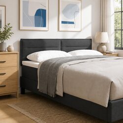 Practical Adjustable Height Headboard - Dark Grey 144cm