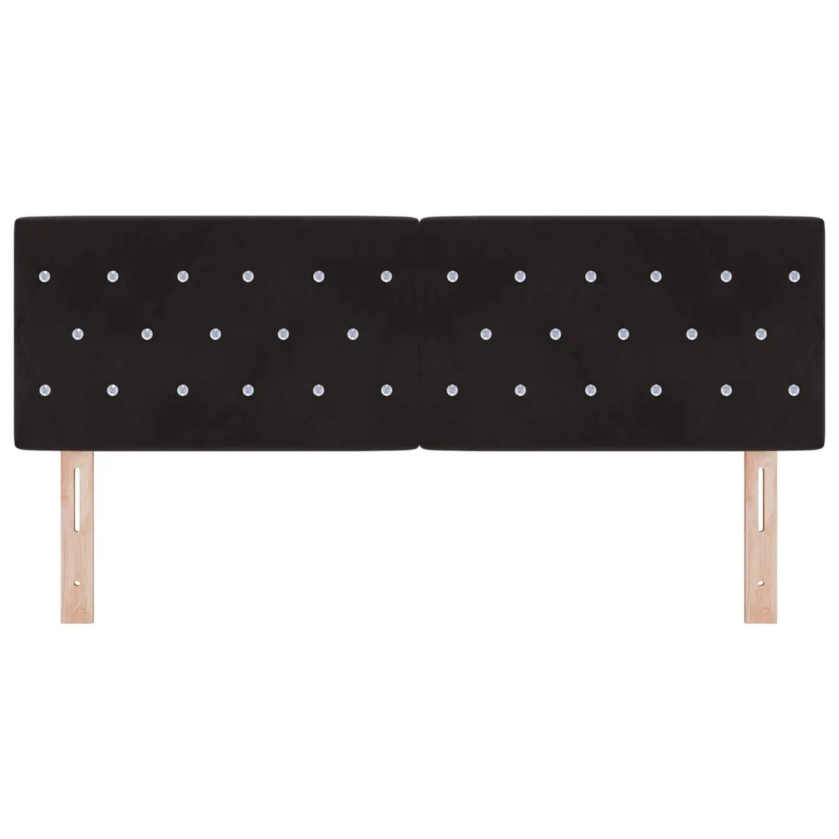 Headboard Velvet 160cm Black Modern Bedroom Upholstered Wall Mount