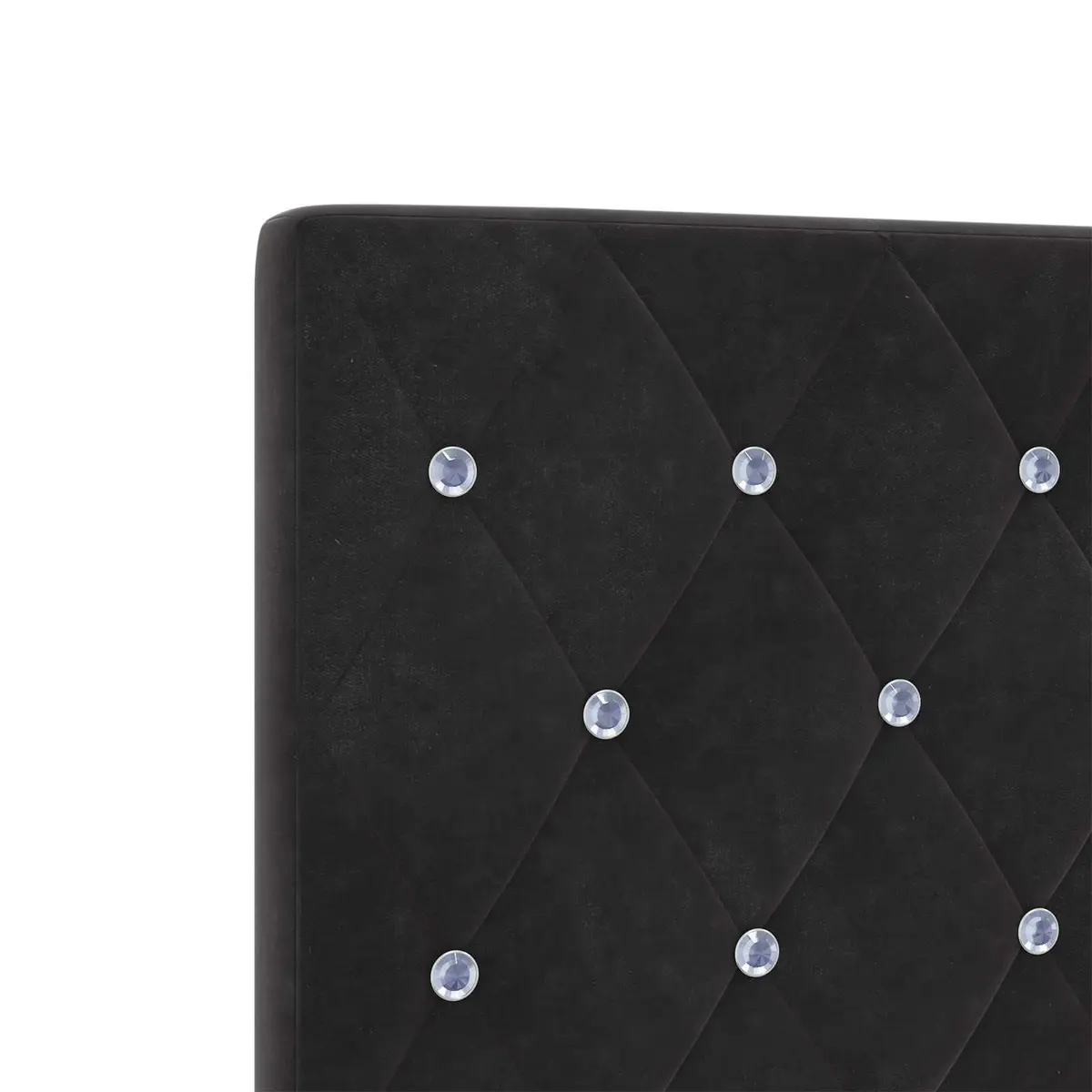 Headboard Velvet 160cm Black Modern Bedroom Upholstered Wall Mount