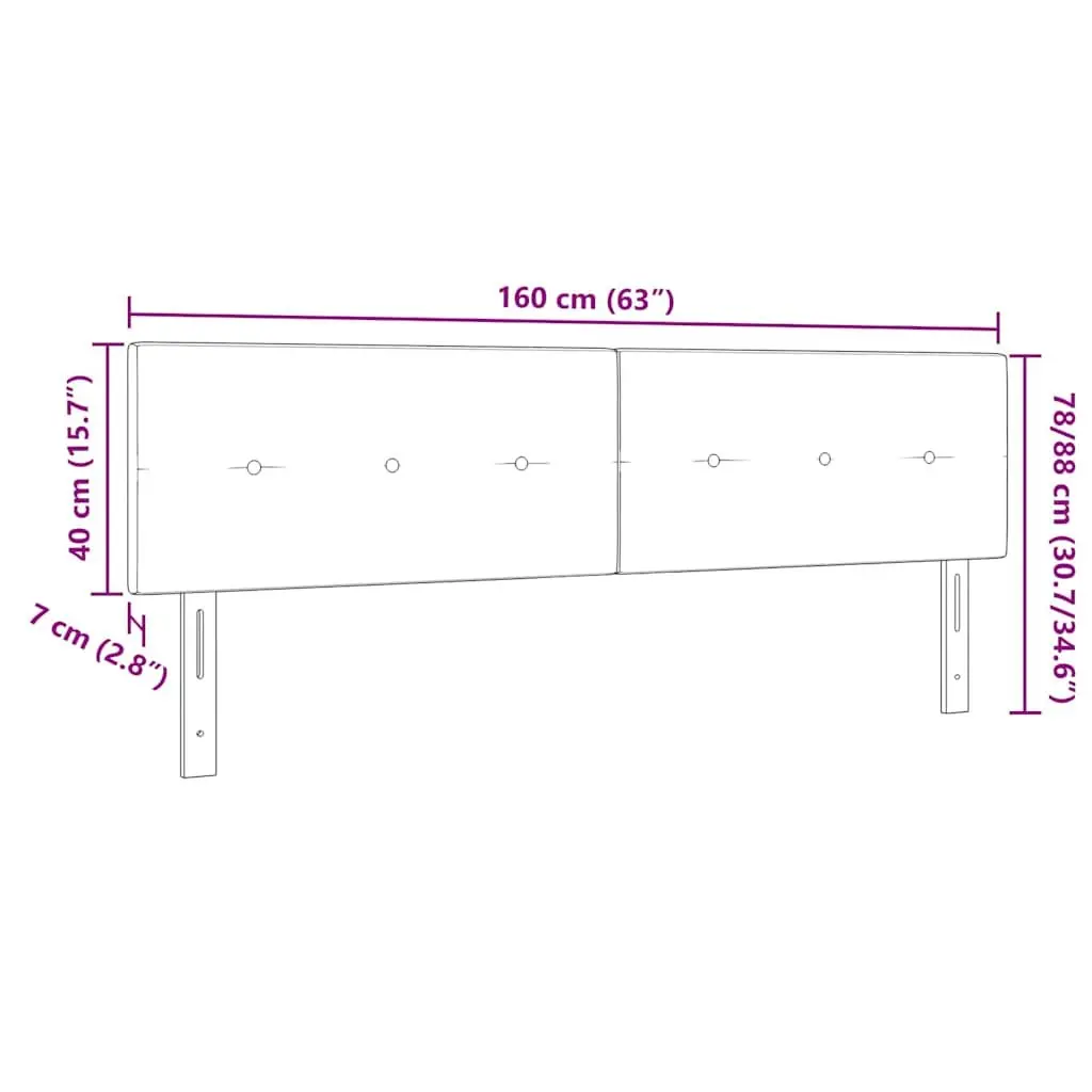 Height-Adjustable Headboard 160cm Grey Fabric Bedroom Furniture Modern Design