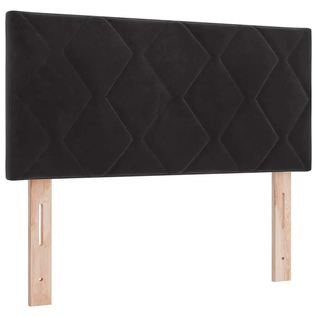 Headboard Black 100 cm Velvet Upholstered Modern Bedroom Furniture Adjustable