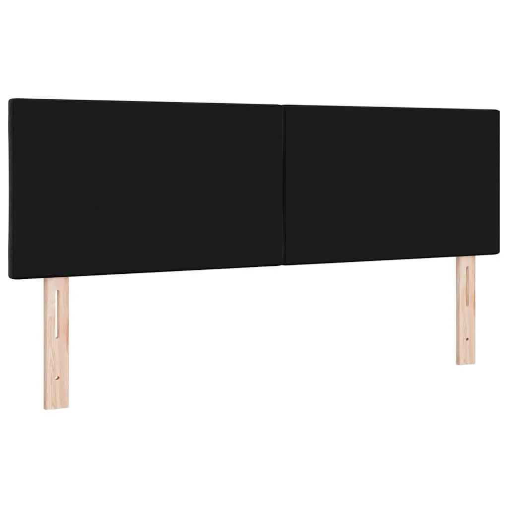 Headboard Black 144 cm Modern Bedroom Upholstered Velvet Adjustable Height
