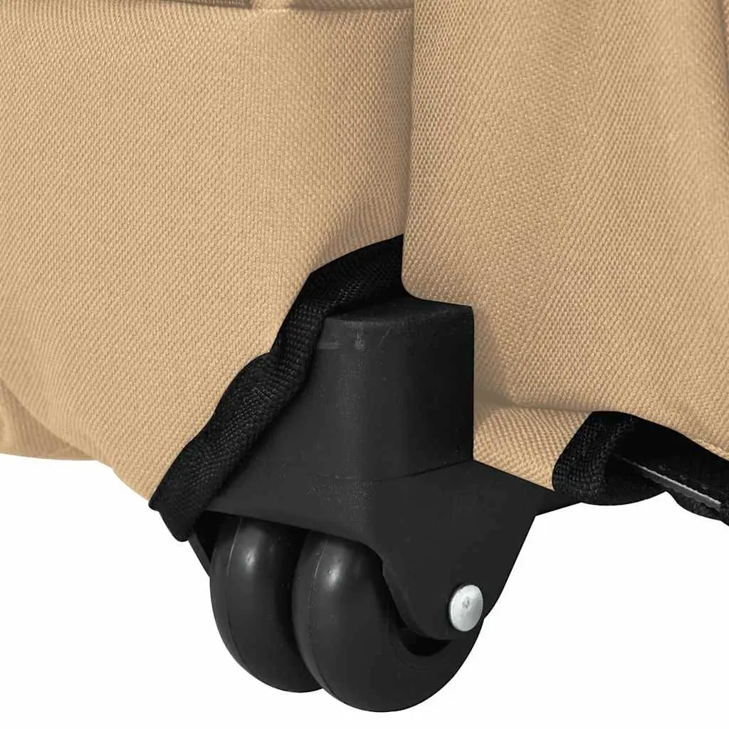 Pet Trolley Rolling Carrier Backpack Hand Bag Oxford Fabric Brown 48 x 32 x 57-106 cm