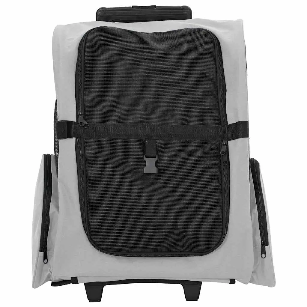 Pet Trolley Oxford Fabric 48L x 32W x 57-106H cm Grey 3-in-1 Rolling Carrier Backpack Hand Bag