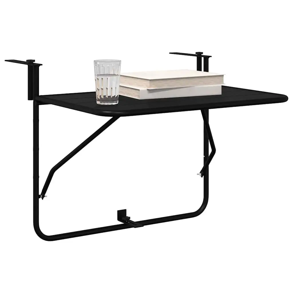 Hanging Table Foldable Steel 60x39x65cm Black
