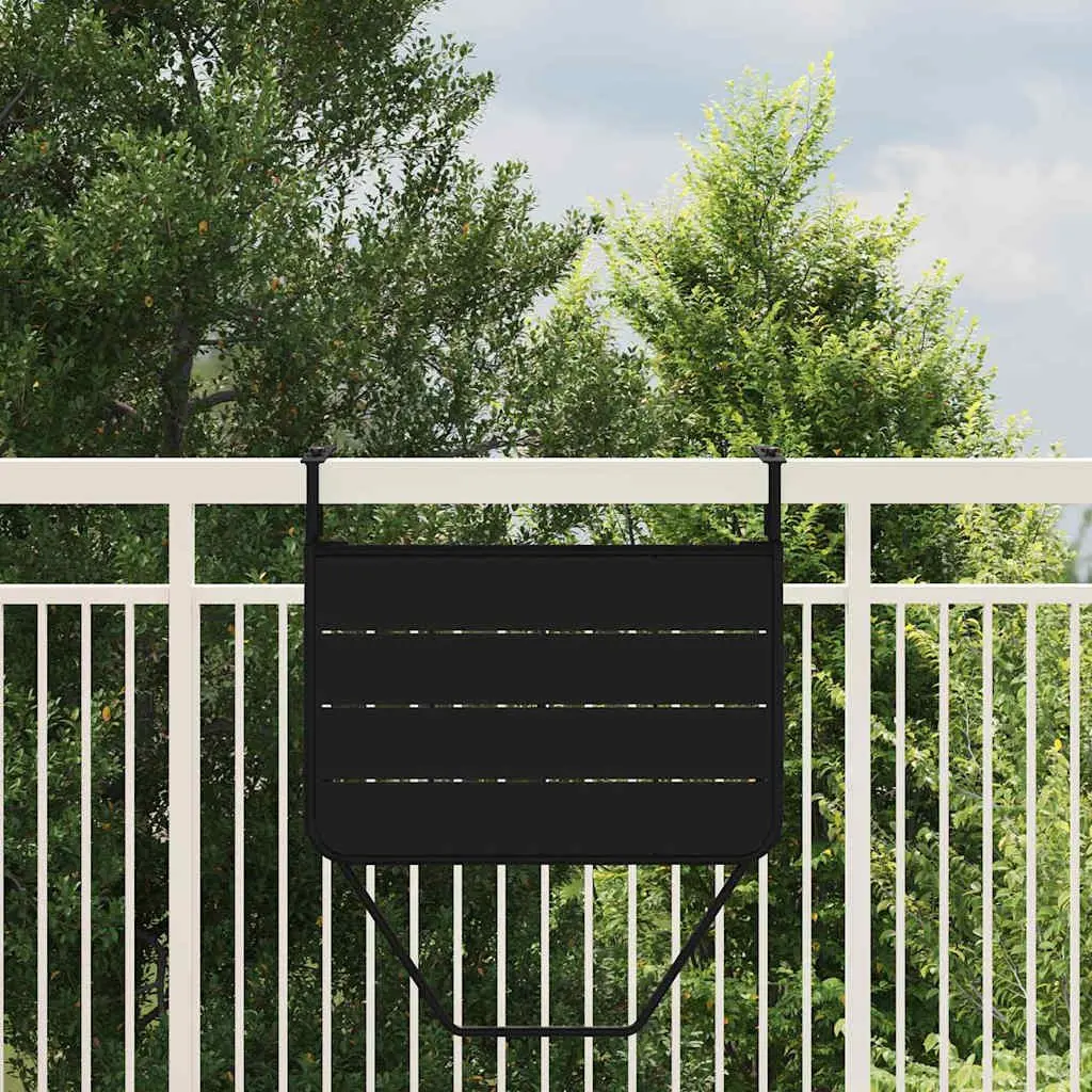 Hanging Table Foldable Steel 60x39x65cm Black