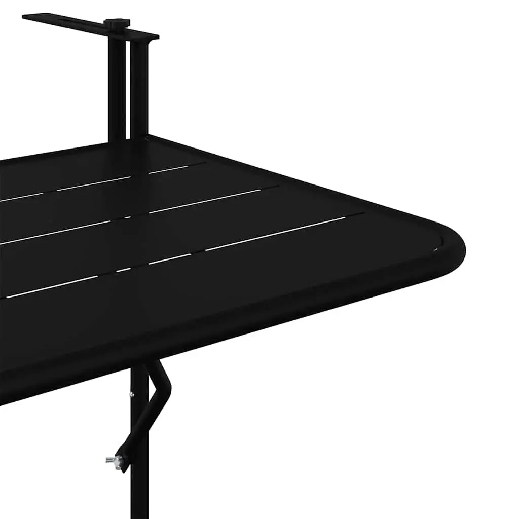 Hanging Table Foldable Steel 60x39x65cm Black