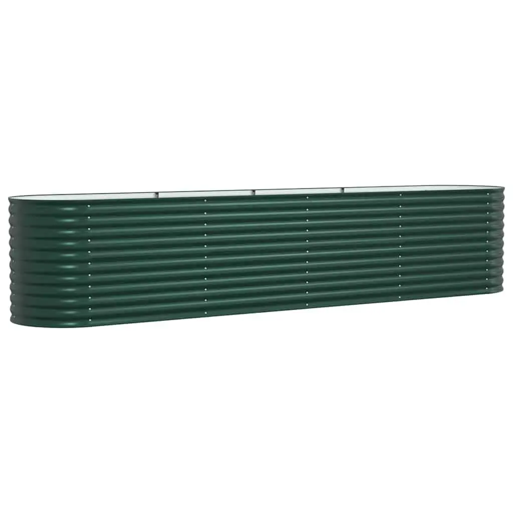 Raised Garden Bed Steel Green Outdoor Planter Box 400x80x81cm Modern Minimalist