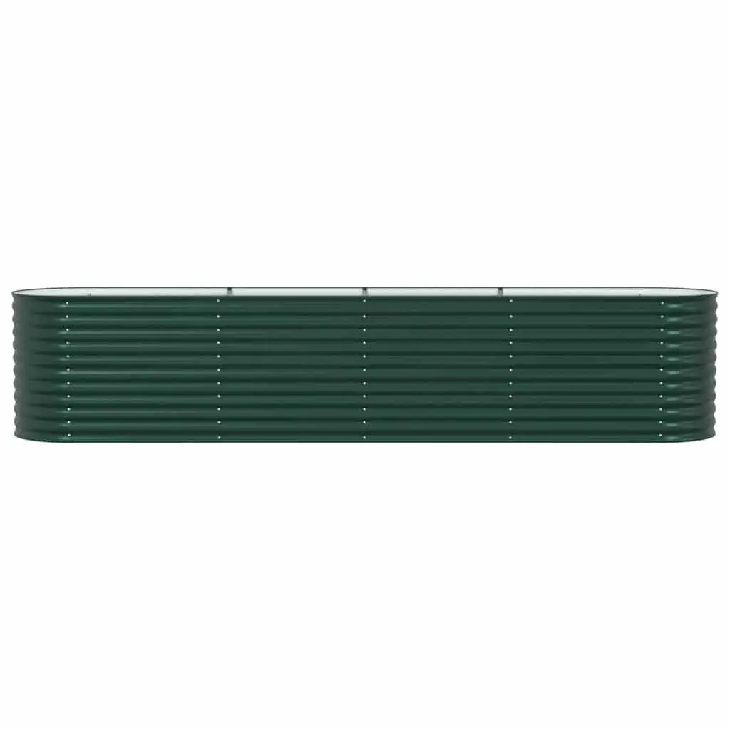 Raised Garden Bed Steel Green Outdoor Planter Box 400x80x81cm Modern Minimalist