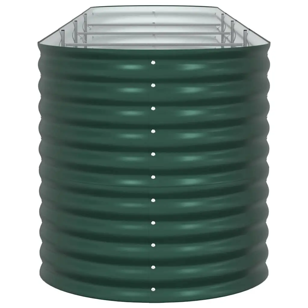 Raised Garden Bed Steel Green Outdoor Planter Box 400x80x81cm Modern Minimalist