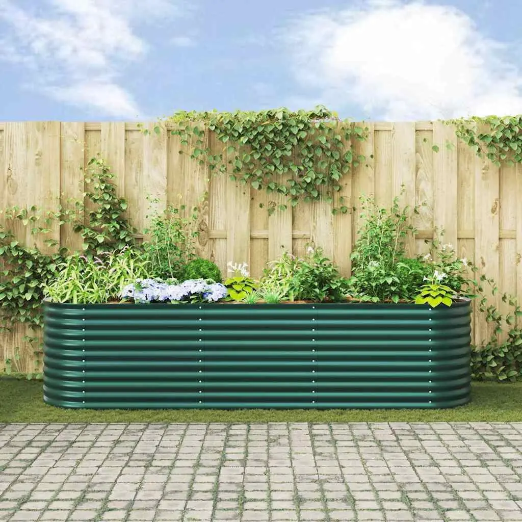 Raised Bed Garden Planter 320x80x81cm Steel Outdoor Minimalist Modern Design