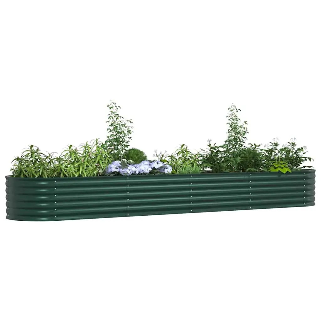 Raised Garden Bed 400x80x44cm Green Steel Outdoor Planter Box Minimalist Design