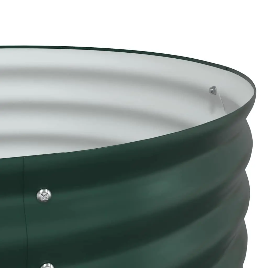 Raised Bed Garden Planter 240 x 80 x 44 cm Green Steel Outdoor Gardening Box