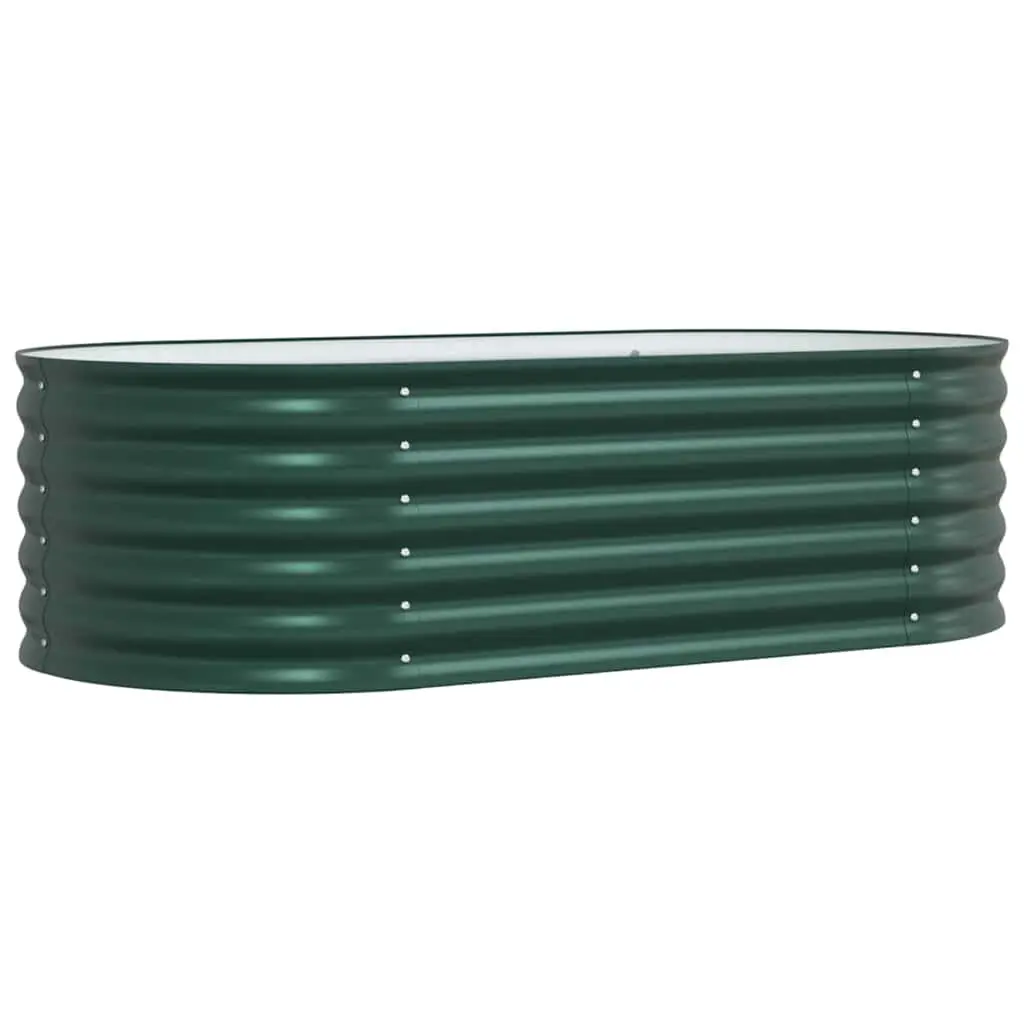 Steel Raised Garden Bed Green 160cm x 80cm x 44cm Outdoor Planter for Vegetables and Herbs