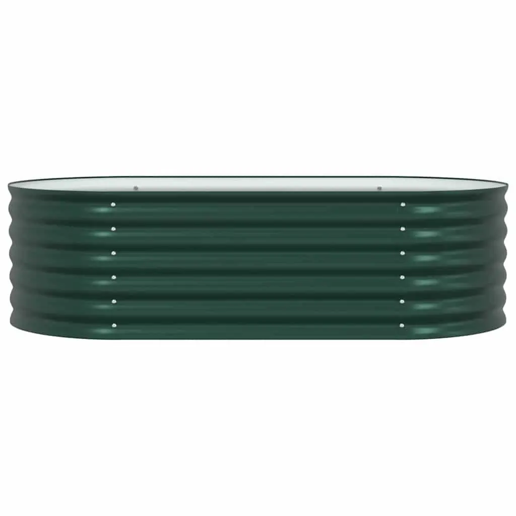 Steel Raised Garden Bed Green 160cm x 80cm x 44cm Outdoor Planter for Vegetables and Herbs