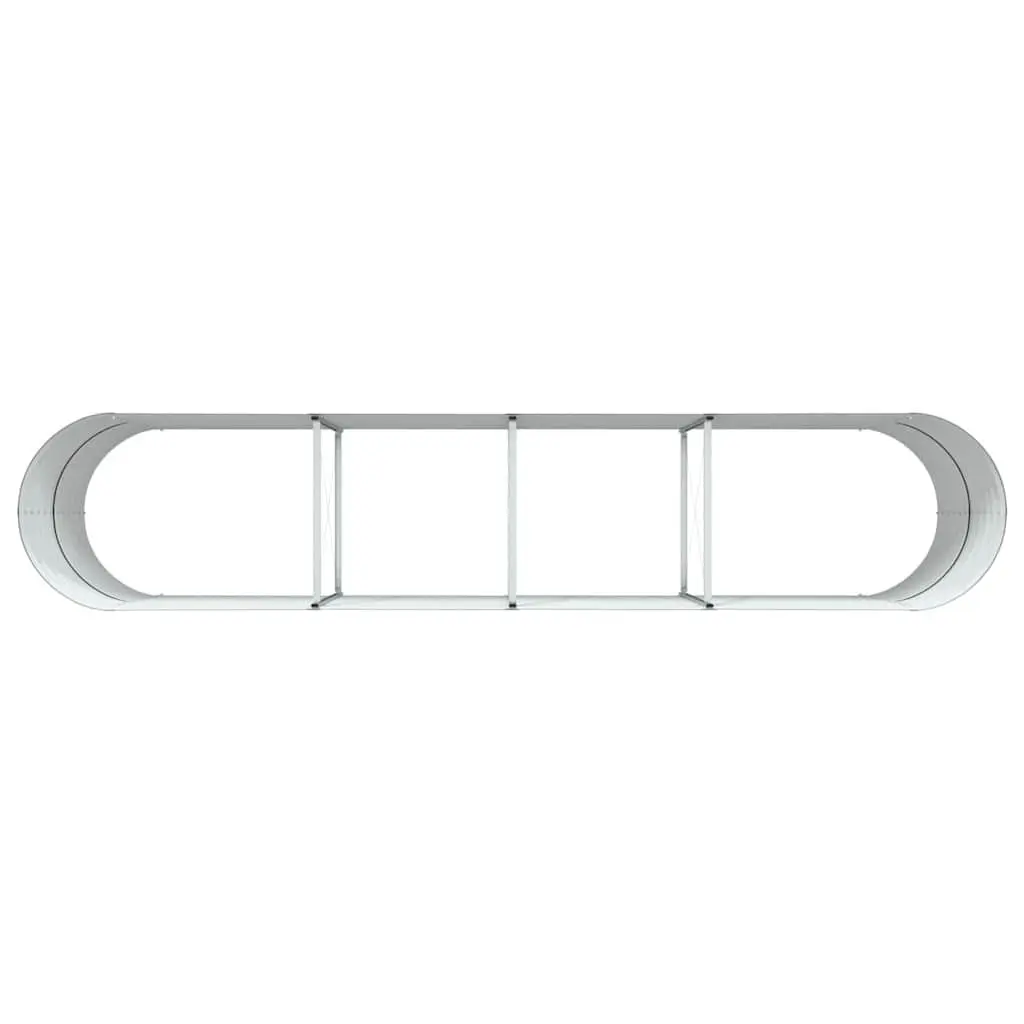 Raised Garden Bed 400x80x81cm Steel Outdoor Planter Brown Minimalist Design