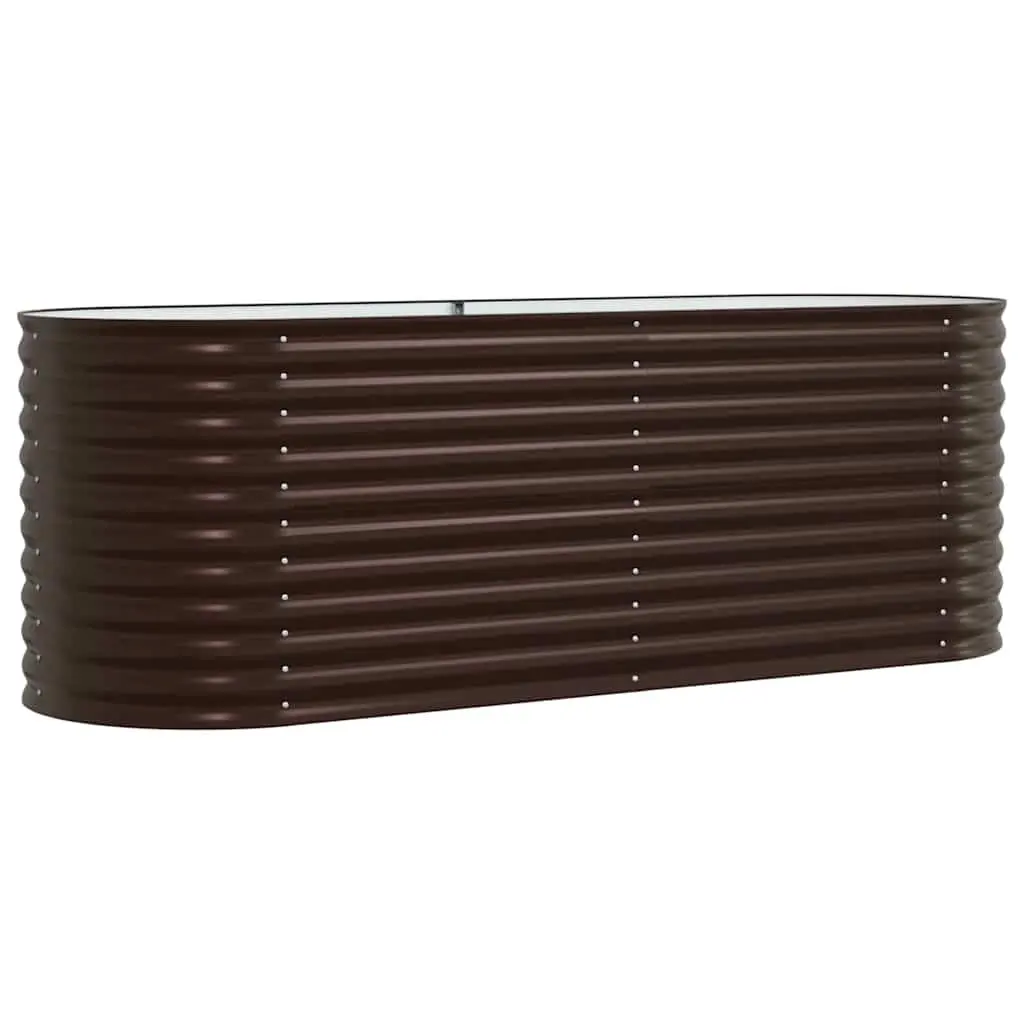 Brown Steel Raised Garden Bed for Home Gardens