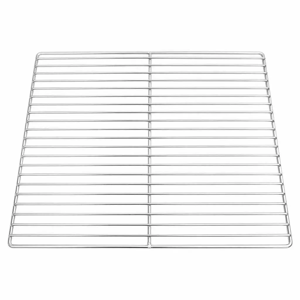 Stainless Steel Grill Grate Rectangular Outdoor Cooking 45 cm x 40 cm Polished Silver