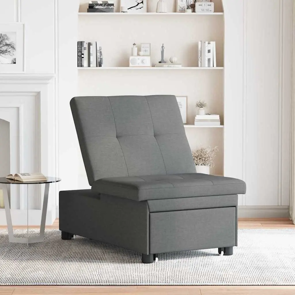 Pull Out Sofa Bed Grey Modern Convertible Single Sleeper Lounge Furniture