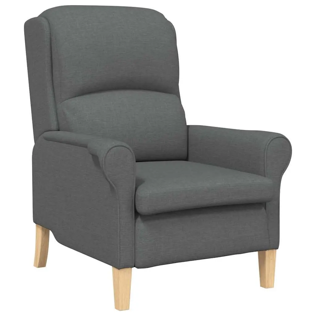 Armchair Grey Fabric Contemporary Modern Lounge Chair