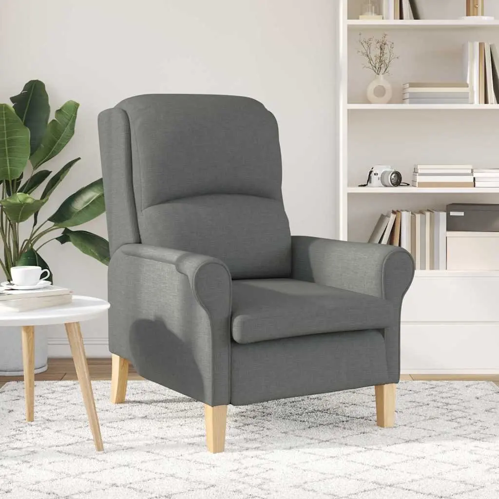 Armchair Grey Fabric Contemporary Modern Lounge Chair