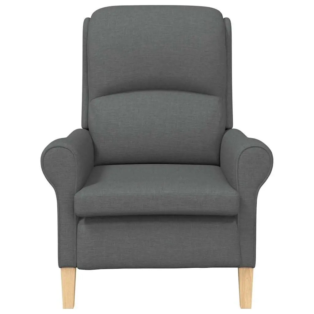 Armchair Grey Fabric Contemporary Modern Lounge Chair