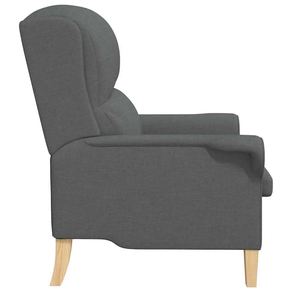 Armchair Grey Fabric Contemporary Modern Lounge Chair