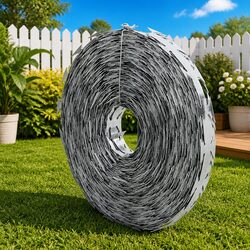 Razor Wire Silver 5000 x 1.9cm Galvanised Steel Coil Garden Fence Security