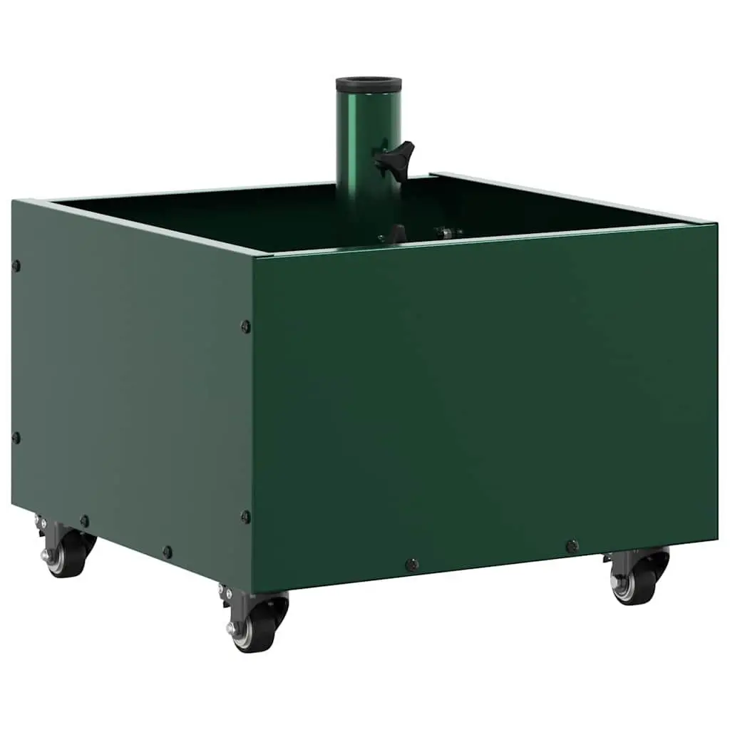 Parasol Base Manual Steel 45 x 45 x 45 cm Green Wheeled