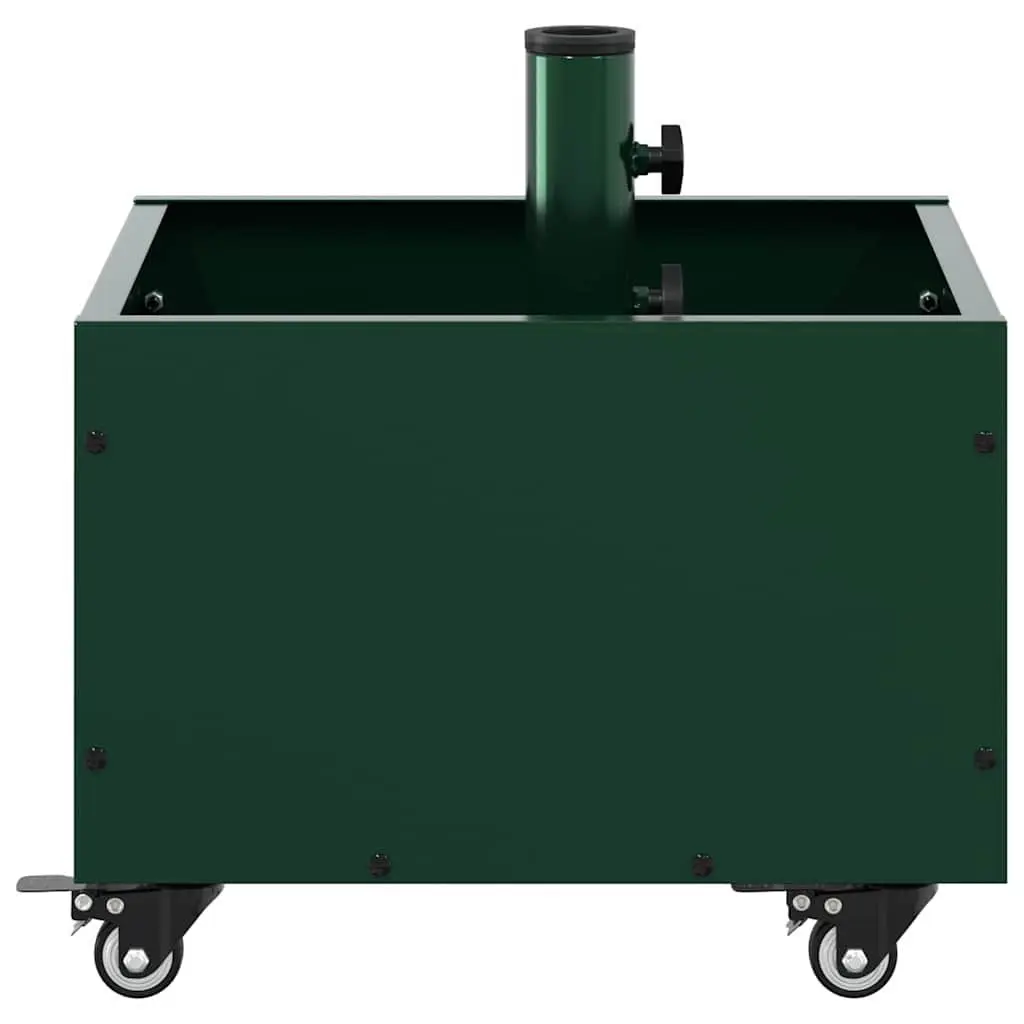 Parasol Base Manual Steel 45 x 45 x 45 cm Green Wheeled