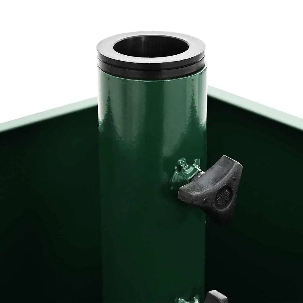 Parasol Base Manual Steel 45 x 45 x 45 cm Green Wheeled